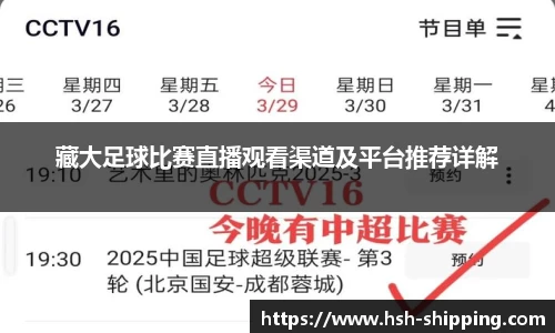 藏大足球比赛直播观看渠道及平台推荐详解