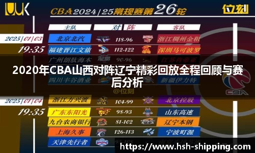 2020年CBA山西对阵辽宁精彩回放全程回顾与赛后分析